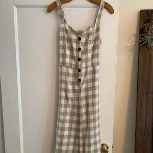 Isalis plaid jumpsuit sz M